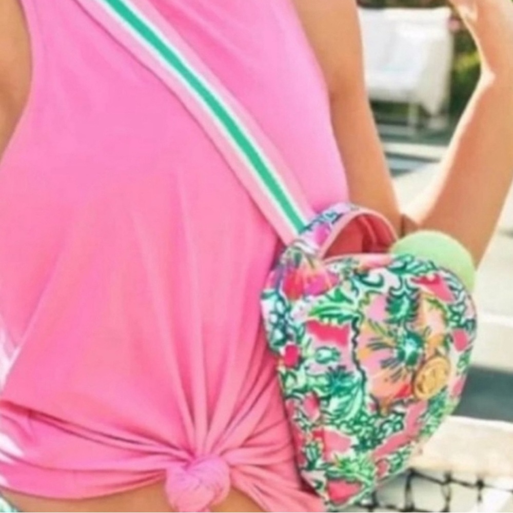 Lilly Pulitzer Pink and Green Floral belt bag - Picture 12 of 13